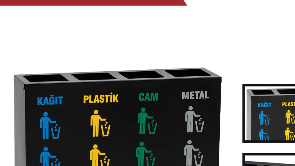 Dekoratif iç mekân çöp kutusu