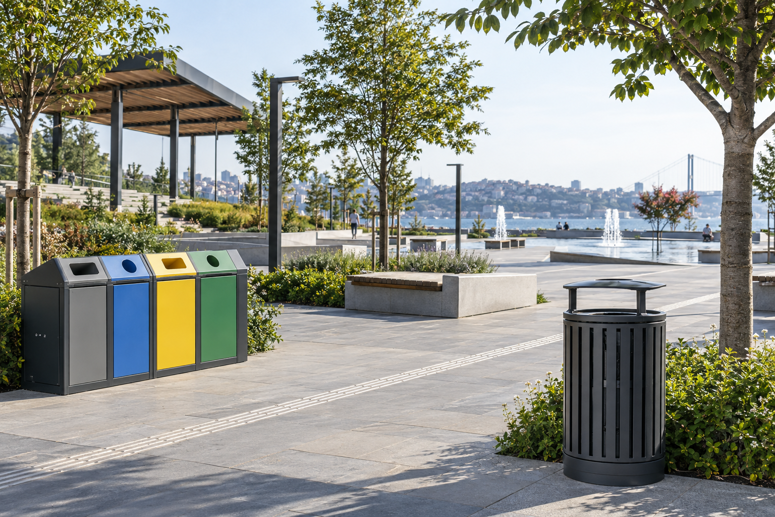 Belediyeler için dayanıklı kent mobilyaları ve atık yönetimi ekipmanları