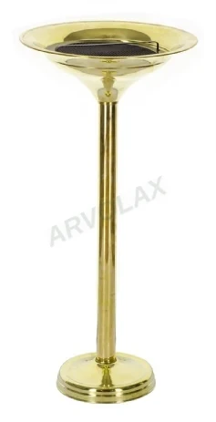 Küllük – Üst Ø 34 cm, yükseklik 60 cm – Pirinç renkli, ayaklı tabla küllük