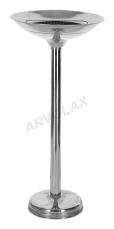 Küllük – Üst Ø 34 cm, yükseklik 60 cm – Gümüş renkli, ayaklı tabla küllük