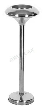 Küllük – Üst Ø 26 cm, yükseklik 60 cm – Gümüş renkli, ayaklı yuvarlak küllük