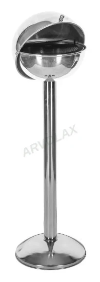 Küllük – Parlak metal, ayaklı, küre hazneli küllük