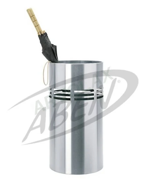 Şemsiyelik – Ø 24 cm, yükseklik 50 cm – Parlak metal, şemsiye tutuculu